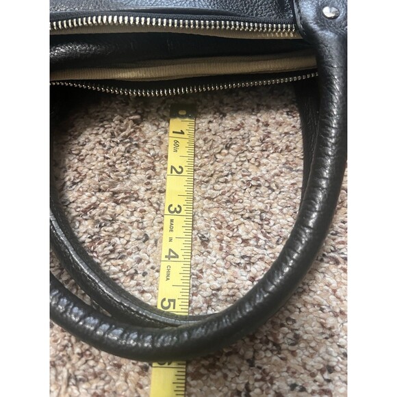 Cole Haan Large Black Travel Work Messenger Bag Leather Expandable Belt - Picture 16 of 16